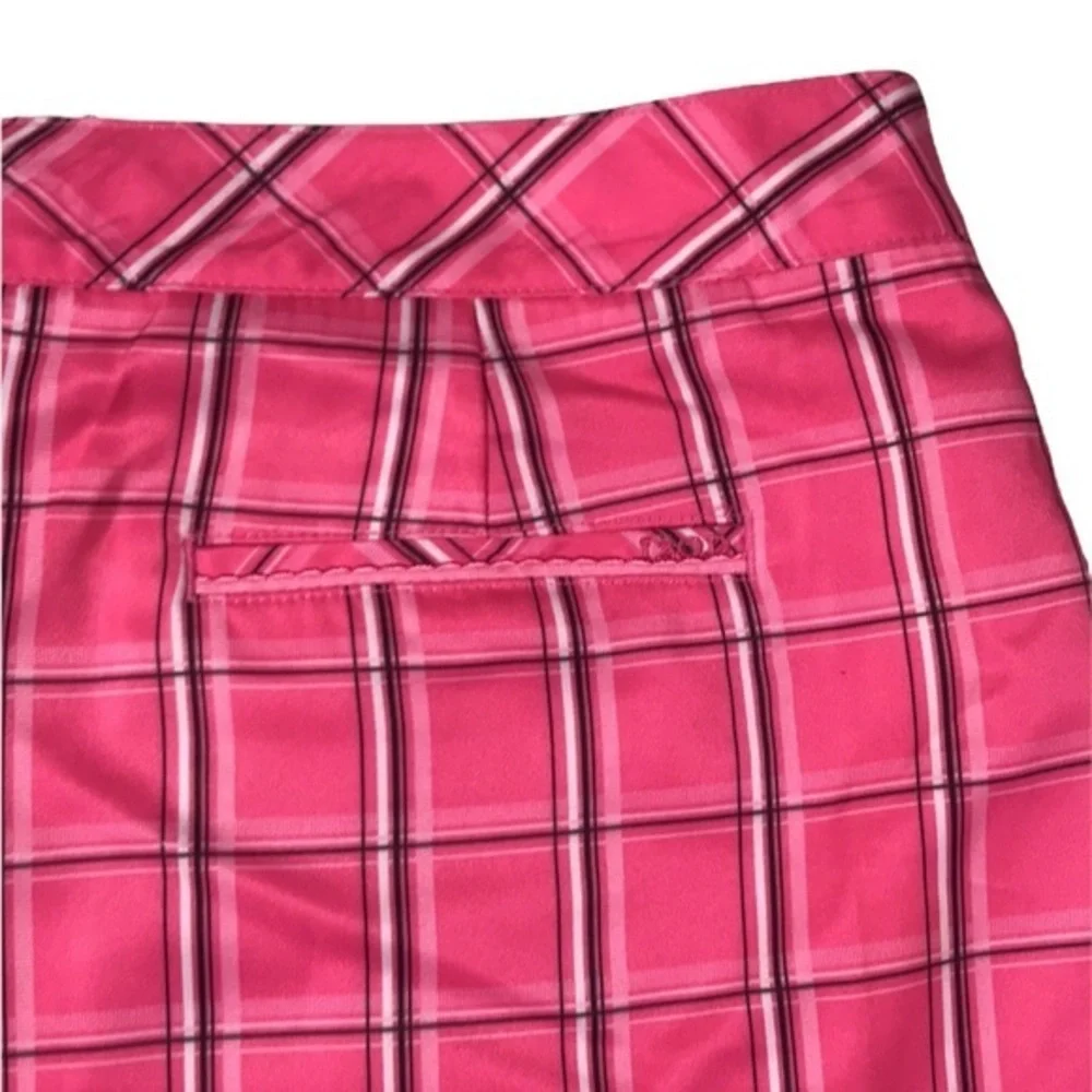 Izod XFG Stretch‎ Pink Plaid Golf Skort Size 10
